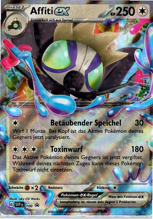 Affiti EX (SVP 100) – Pokemon Promo Karte aus Karmesin und Purpur Deutsch