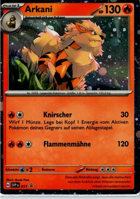 Arkani (SVP 011) – Pokemon Promo Karte aus Karmesin und Purpur in Deutsch