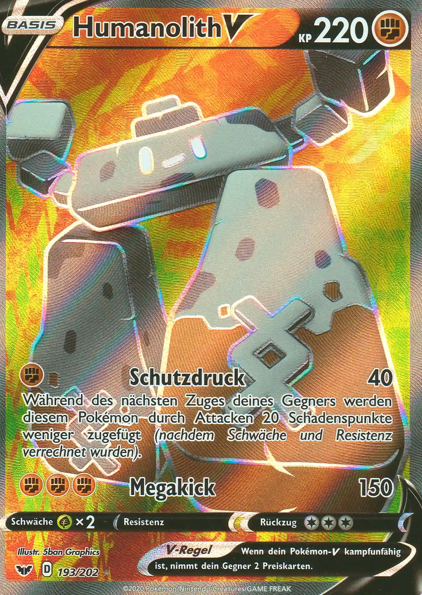 Pokemon Einzelkarte aus Schwert und Schild